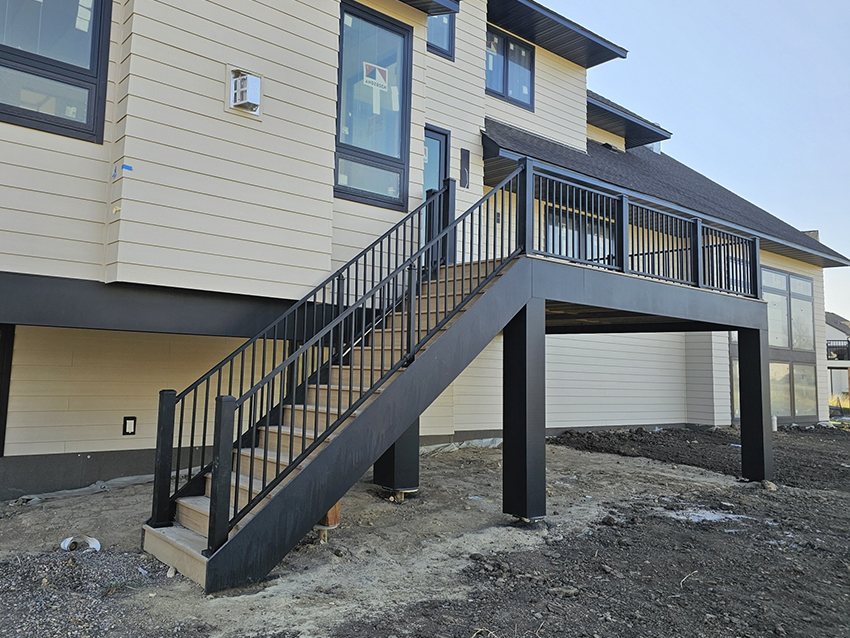 AZEK TimberTech with Black Westbury Railing - Custom deck built by Dream Decks in Twin Cities, Minnesota