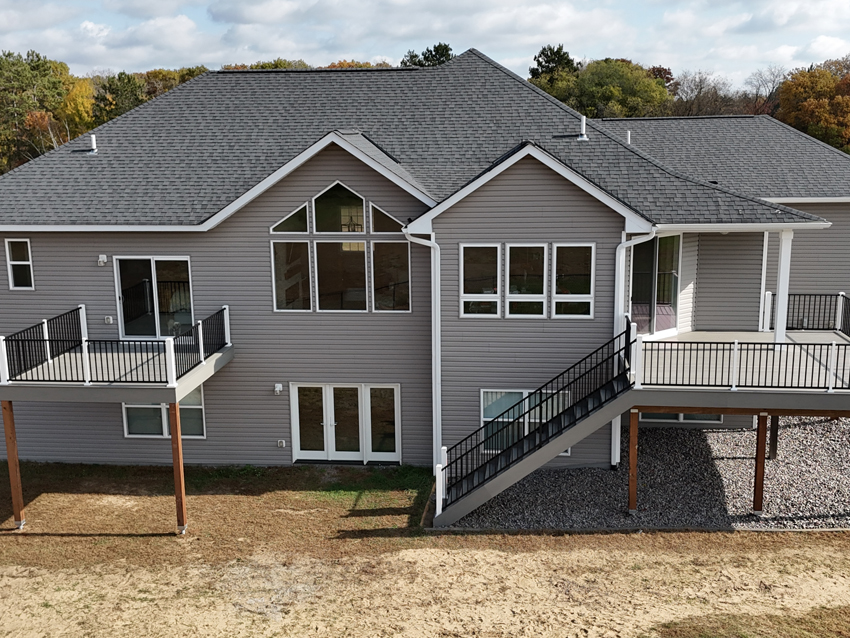 Main Deck with Easy-Access Stairs & Secondary Deck - Custom deck built by Dream Decks in Twin Cities, Minnesota