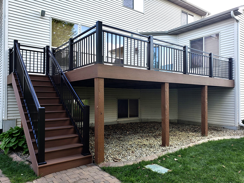 TimberTech AZEK Decking – Angle View - Custom deck built by Dream Decks in Twin Cities, Minnesota