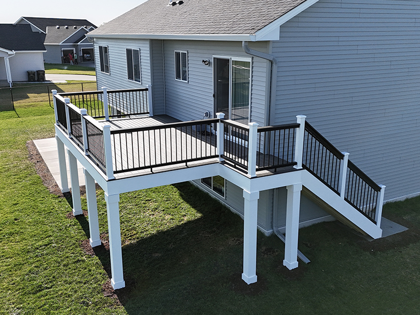 TimberTech AZEK Legacy Espresso with White Wrapping - Custom deck built by Dream Decks in Twin Cities, Minnesota