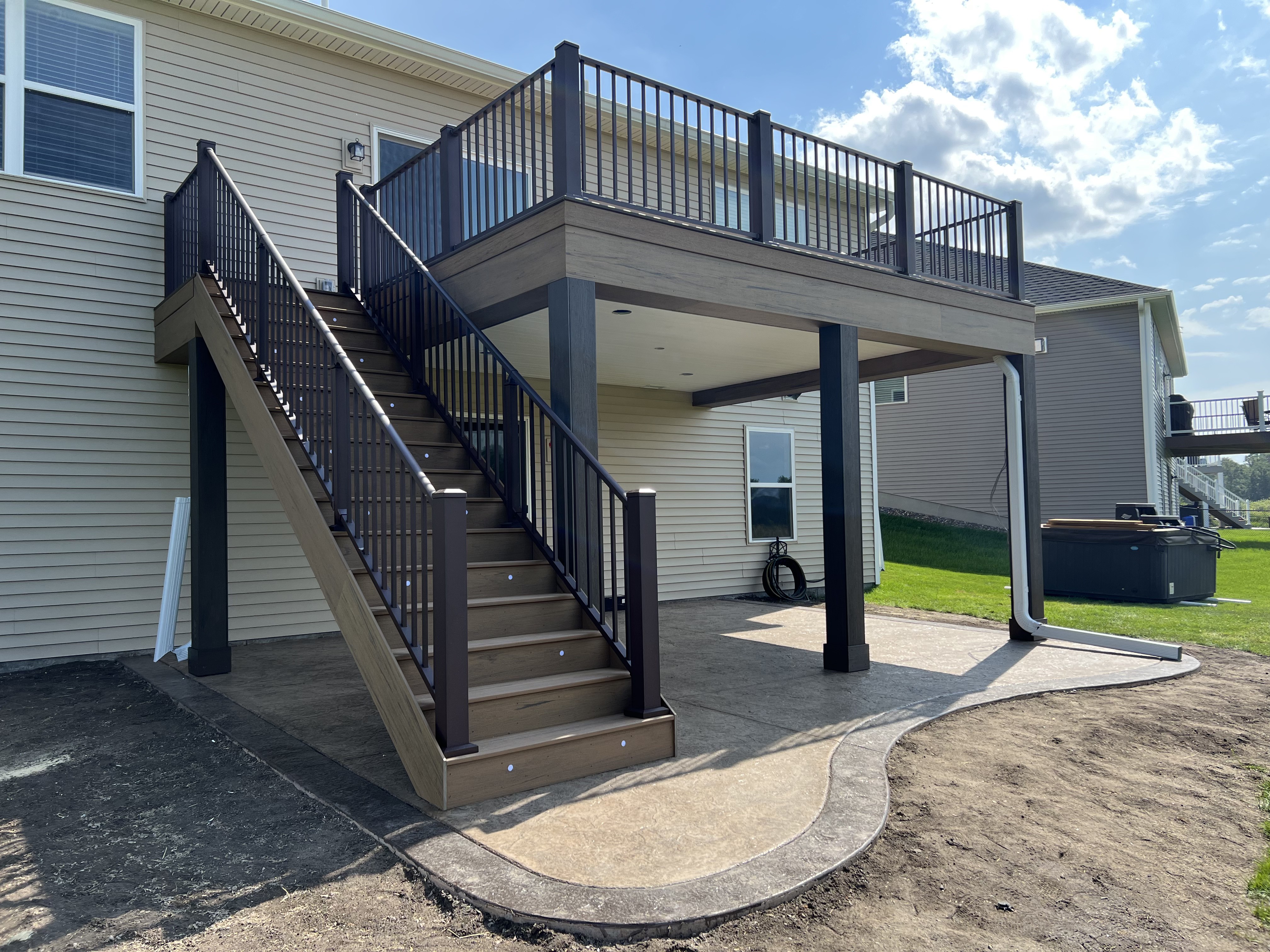 TimberTech Decking with Under-Deck Lighting - Custom deck built by Dream Decks in Twin Cities, Minnesota