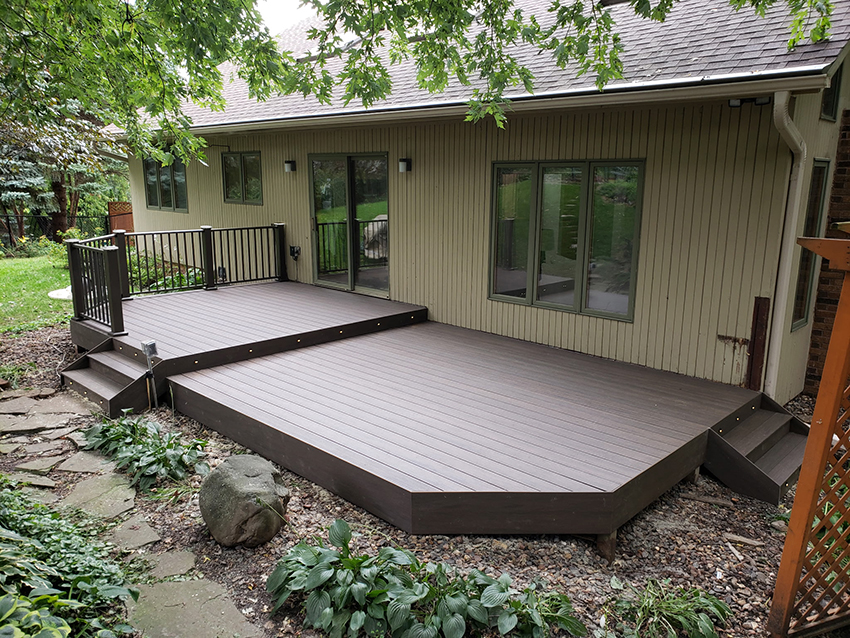 Westbury Rail & TimberTech Decking - Custom deck built by Dream Decks in Twin Cities, Minnesota