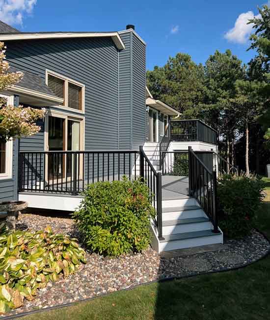 Wrap-Around Deck - Lower Level - Custom deck built by Dream Decks in Woodbury, Minnesota