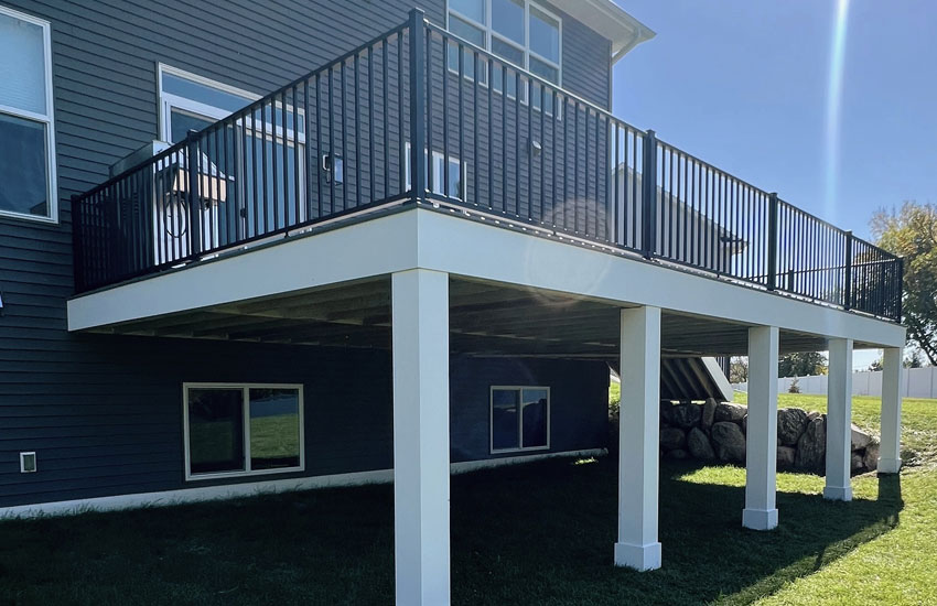 Trex composite deck installation