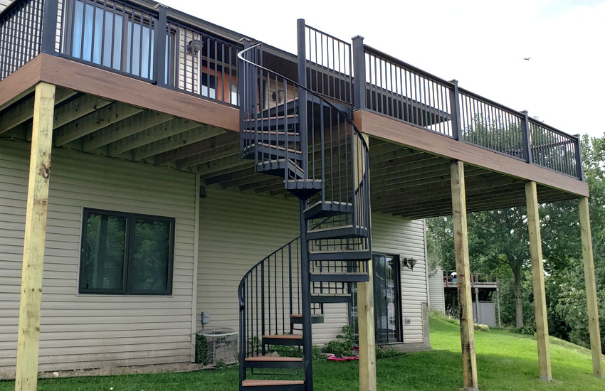 Deck Stair Construction project example 2