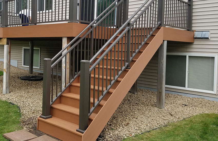 Deck Stair Construction project example 3