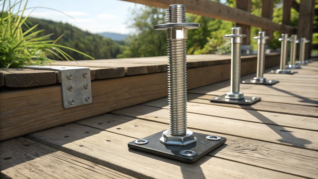 adjustable customizable modular deck supports