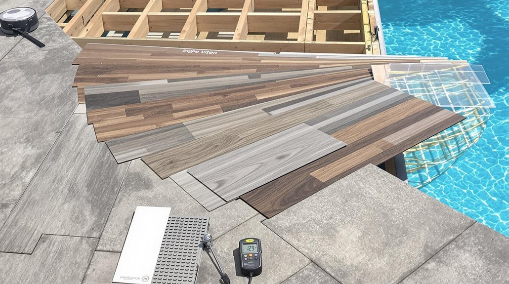 poolside deck material selection