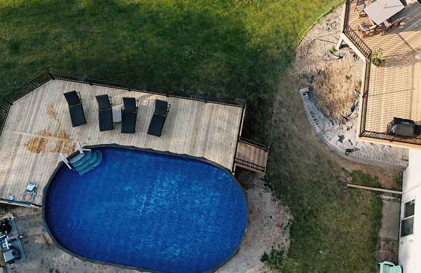 Complete pool deck installation