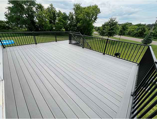 Ramsey MN Deck Build High-Quality AZEK Castlegate Decking