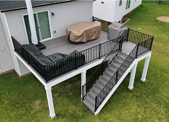 Ramsey MN Deck Build High-Quality AZEK Castlegate Decking