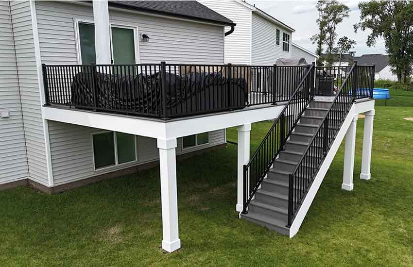 Ramsey MN Deck Build High-Quality AZEK Castlegate Decking