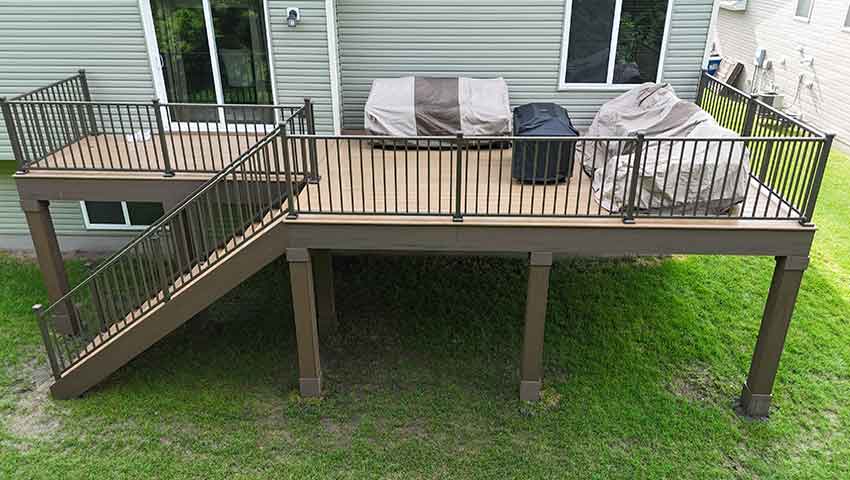TREX Deck Build featuring Westbury Post Cap Lights